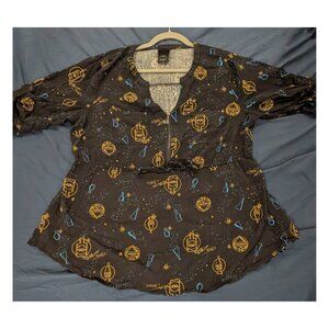 Torrid Harry Potter Zip Top Drawstring Babydoll Top, Size 1 (1X)